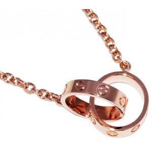 カルティエ Cartier ジュエリー レディース LOVE ベビーラブネックレス K18YG 750 ピンクゴールド B7212400