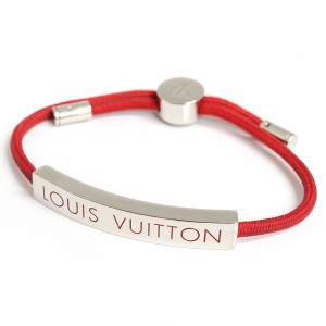 ルイ ヴィトン ブレスレット ブラスレ LV スペース M67418 ルージュ メンズコレクション 赤 バングル アクセサリー LOUIS VUITTON