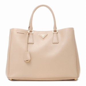 プラダ SAFFIANO LUXロゴプレート付きビジネスハンドバッグ BN1844 SAF.LUX SABBIA PRADA