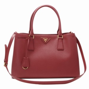 プラダ 2WAYハンドバッグ ガレリア BN1874 レッド レザー トートバッグ ショルダーバッグ 赤 サフィアーノレザー PRADA BN1874 NZV ...