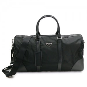 プラダ ボストンバッグ PRADA プラダ 2WAYバッグ 旅行カバン テスート ナイロン ブラック VS0350 TESSUTO SAFFIANO NERO
