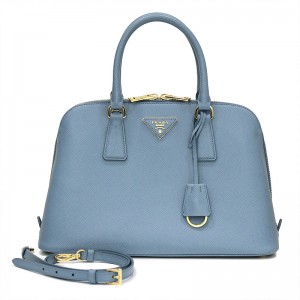 プラダ PRADA ハンドバッグ BL0837 ブルー サフィアーノラックス