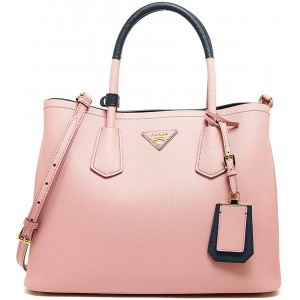 プラダトートバッグ レディース PRADA 1BG775 2A4A F0776 ピンク ネイビー
