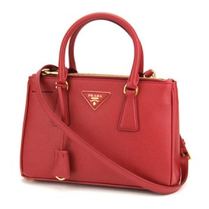 PRADA プラダ 2WAY ショルダーバッグ サフィアーノ ハンドバッグ レディース レッド レザー BN2316