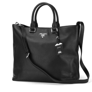 プラダバッグ  PRADA VIT.DAINO トートバッグ ヴィッテロ ダイノ レザー 黒 2WAY BN2876