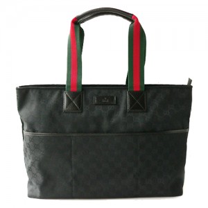 グッチバッグ GUCCI GG柄 マザーズバッグ/トートバッグ GGキャンバス ブラック 155524 F4FOR 1060