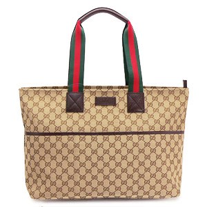 グッチ GUCCI トートバッグ マザーズバッグ ベビーマット付き GG柄キャンバス ベージュ×ダークブラウン 155524 F4FOR 9791