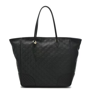 グッチ bree インターロッキングGチャーム付 グッチシマ×マイクログッチシマ トートバッグ ブラック 323671 AOOJG 1000