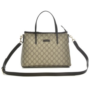 グッチ GUCCI トートバッグ 353440 KGDHG 9643 GG SUPREME SELLERIA GGスプリームキャンバス ダークブラウン ブランド