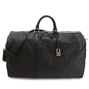 GUCCI グッチ シマ ボストンバッグ 206500 ボストンバッグ シマレザー ブラック ユニセックス 206500 BNX1G 1000