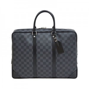 ルイヴィトンバッグ　LOUIS VUITTON　ヴィトン　ダミエ・グラフィット　LV　メンズ　ブリーフケース　ビジネス　ポルト ドキュマン・ヴォワヤージュ　N41125