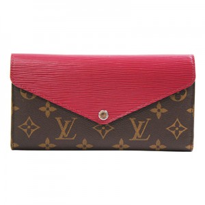 LOUIS VUITTON ルイ ヴィトン モノグラム ポルトフォイユ マリールーロン 3つ折長財布 フューシャ M60498