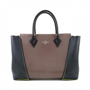 LOUIS VUITTON M94481 トートW PM キュイール・オルフェーヴル トートバッグ スエード/カーフスキン ブラック×ブラウン×イエロー