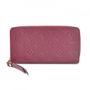 LOUIS VUITTON ルイヴィトン アンプラント ジッピーウォレット ファスナー 財布 レザー パープル オロール M60549