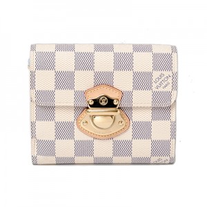 ルイヴィトン​ 3つ折り財布 Louis Vuitton N60030 財布 ダミエ・アズ―ル ポルトフォイユ・ジョイ レディース アズール ホワイト 白