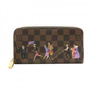 LOUIS VUITTON ルイ ヴィトン ダミエ イリュストレプリント シルクスクリーンプリント ジッピー ウォレット ラウンドファスナー 長財布 N63004