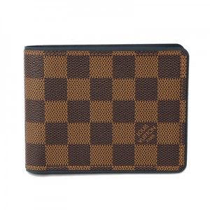 LOUIS VUITTON ポルトフォイユ ミュルティプル 二つ折り 札入れ 財布 ダミエ エベヌ ブラウン N63167