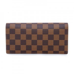 ルイ・ヴィトン LOUIS VUITTON ダミエ ポルトフォイユブラザ N60017 エベヌ PVC メンズ財布