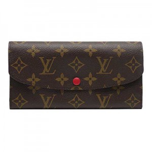 ルイ・ヴィトン ポルトフォイユ・エミリー M60136 モノグラム ルージュ LOUIS VUITTON レッド ウォレット
