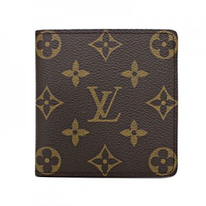 ルイヴィトン モノグラム ポルトビエ 6カルトクレディ M60929 二つ折り札入れ ブラウン メンズ キャンバス LOUIS VUITTON