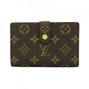 ルイ・ヴィトン Louis Vuitton ポルトフォイユ ヴィエノワ 札入れ 小銭入れ がま口 二つ折り財布 モノグラム ブラウン M61674 レディース