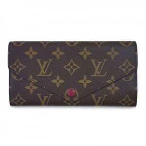 LOUIS VUITTON ルイ ヴィトン ポルトフォイユジョセフィーヌ M60708  コーティングキャンバス、モノグラム、フューシャ  3つ折り財布