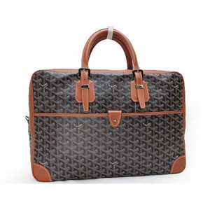 ゴヤール　GOYARD　アンバサード MM　ブリーフケース　ビジネスバッグ　書類かばん　ブラック　ブラウン　PVC　レザー　AMAAMBASS G2020648