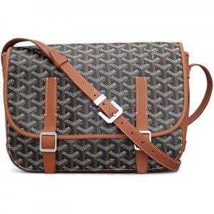 GOYARD  ゴヤール ベルヴェデール ユニセックス ショルダーバッグ ブラック/ブラウン×シルバー金具G2020886