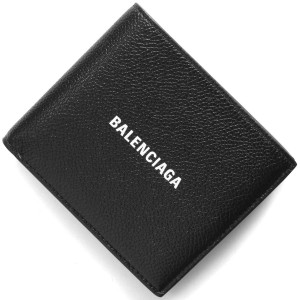 バレンシアガ BALENCIAGA 二つ折り財布 キャッシュ/CASH ブラック&ブランホワイト 594315 1IZI3 1090 メンズ レディース