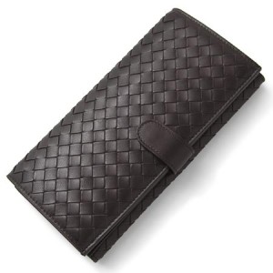 BOTTEGA VENETA(ボッテガヴェネタ) 134075-V001N-2040小銭入れ付長財布　カラーダークブラウン