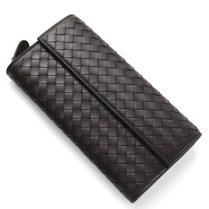 ボッテガヴェネタ長財布 BOTTEGA VENETA  150509-V001N 2040 ダークブラウン 小銭入れ付き