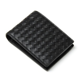 ボッテガヴェネタ BOTTEGA VENETA 2つ折り財布 [小銭入れ付き] ブラック系 113112 vahf3 1000