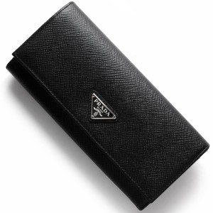 プラダ PRADA 長財布 SAFFIANO TRIANG ブラック 1MH132 QHH F0632 メンズ レディース