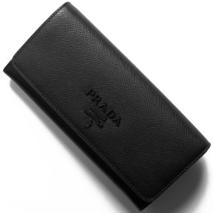 プラダ PRADA 長財布 サフィアーノ/SAFFIANO シャイン/SHINE 三角ロゴプレート ブラック 1MH132 2EBW F0002 メンズ