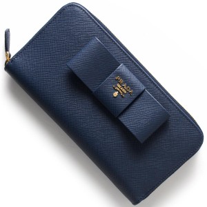 プラダ PRADA 長財布 SAFFIANO FIOCCO ブリエッタブルー 1ML506 ZTM F0016 レディース