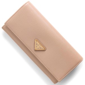 プラダ PRADA 長財布 サフィアーノ/SAFFIANO トライアングル/TRIANG 三角ロゴプレート チプリアピンクベージュ 1MH132 QHH F0236レディース