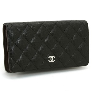 シャネル CHANEL タイムレスクラシック TIMELESS CLASSIC 長財布ファスナー A31509 Y01588 ブラック
