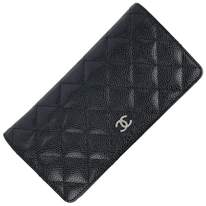 シャネル CHANEL マトラッセ ココマーク 二つ折り 長財布 長財布 キャビアスキン レディース A31509