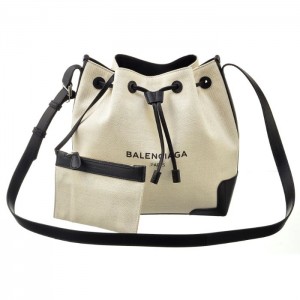 バレンシアガ NAVY BUCKET AJ ショルダーバッグ NERO/NATUREL  409000 AQ37N 1080​