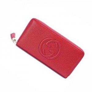 グッチ GUCCI ソーホー インターロッキングG ラウンドファスナー長財布 レザー 赤 タッセル 308004 A7M0G 6523