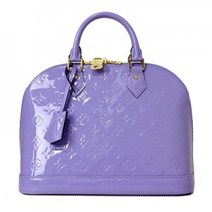 ルイ ヴィトン　VUITTON ヴェルニ　アルマPM リラ（ライトパープル） 別売りストラップ付き　M90100