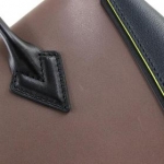 LOUIS VUITTON M94481 トートW PM キュイール・オルフェーヴル トートバッグ スエード/カーフスキン ブラック×ブラウン×イエロー