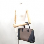LOUIS VUITTON M94481 トートW PM キュイール・オルフェーヴル トートバッグ スエード/カーフスキン ブラック×ブラウン×イエロー