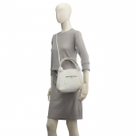 バレンシアガ BALENCIAGA 390346 ネイビー カバ xs トート キャンバス NAVY CABAS XS 2WAYハンドバッグ ホワイト 390346 9DH1N 9090
