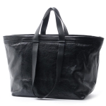 バレンシアガBALENCIAGA トートバッグ ブラック メンズ トート バッグ 大容量 ビッグサイズ 黒 レザー 本革 週末 外泊 457627 aou22 1000