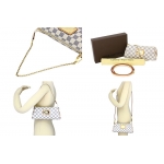 ルイヴィトン バッグ　LOUIS VUITTON　ヴィトン　LV　ダミエ・アズール ショルダーバッグ　クラッチバッグ　エヴァ　N55214