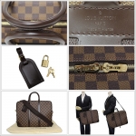 ヴィトン　ダミエ  LOUIS VUITTON ポルト ドキュマン ヴォワヤージュ ダミエ・エベヌ N41122