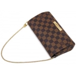 ルイヴィトンバッグ　2WAY　ショルダーバッグ　クラッチ　ヴィトン　ダミエ　エベヌ/バーガンディー　LV　フェイボリットPM　N41276