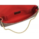 ルイヴィトンバッグ　2WAY　ショルダーバッグ　クラッチ　ヴィトン　ダミエ　エベヌ/バーガンディー　LV　フェイボリットPM　N41276