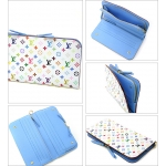 LOUIS VUITTON  ルイヴィトン M93749 モノグラムマルチカラー ポルトフォイユアンソリット 長財布 ホワイト/レザン
